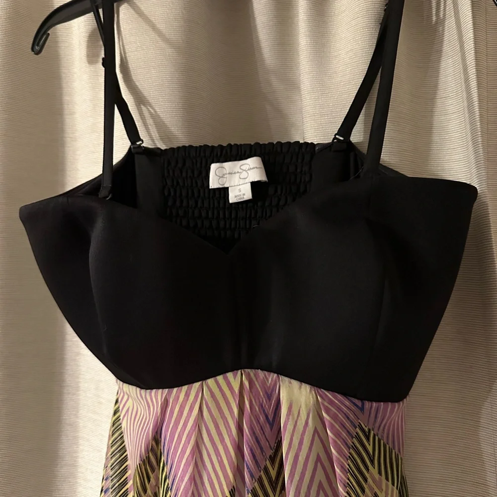 Jessica Simpson Black and Purple Strapless Sundress - Picture 3 of 5